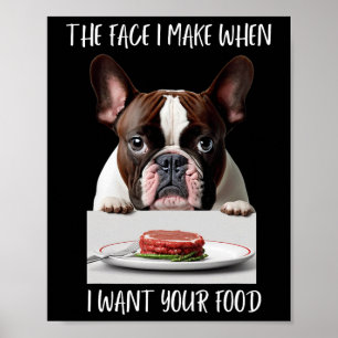 Affiche Amoureux des chiens Design Steak Diner Nourriture