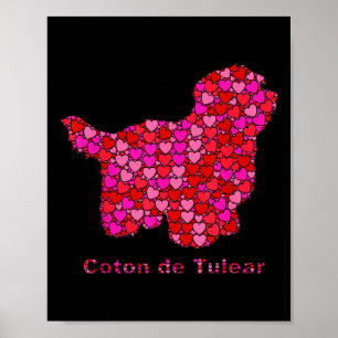 Affiche Amoureux des chiens du Coeur Rouge rose Valentines