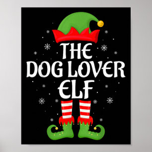 Affiche Amoureux des chiens Elf Xmas Famille Correspondant