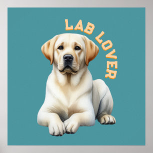 Affiche Amoureux des chiens Labrador Retriever