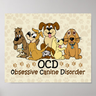 Affiche Amoureux des chiens obsessif des troubles canins