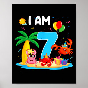 Affiche amoureux des crabes de 7 ans thème crabe 7ème plag
