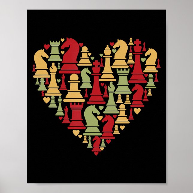 Affiche Amoureux des échecs | J'Aime Vraiment Jouer Aux Éc (Devant)