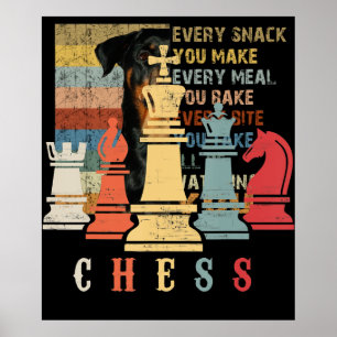 Affiche Amoureux des échecs Jeu d'échecs Checkmate Cadea