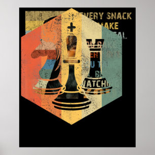 Affiche Amoureux des échecs   Knight King Rook Échecs Cade