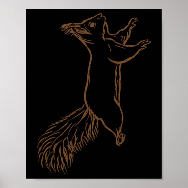 Affiche Amoureux des écureuils grimpeurs Graphique Garçons (Devant)