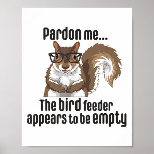 Affiche Amoureux des écureuils mignons pardonnez-moi la ma