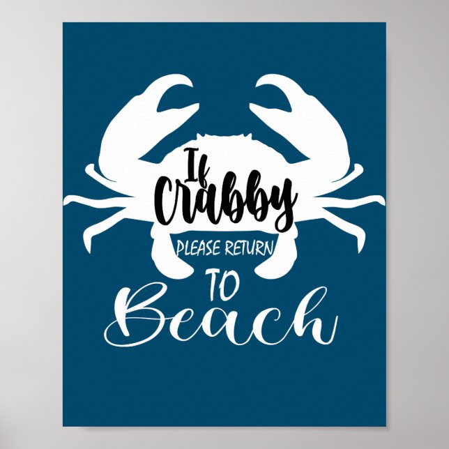 Affiche Amoureux Des Fruits De Mer De Crabe Si Crabby S'Il (Devant)