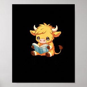 Affiche Amoureux des livres vache bibliophile je suis en t