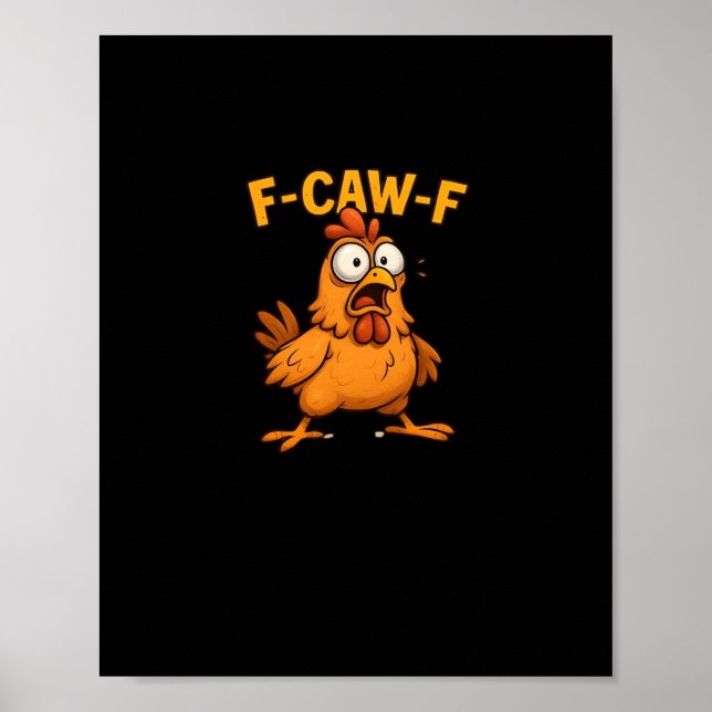 Affiche Amoureux des oiseaux pun cool design unique F Caw  (Devant)