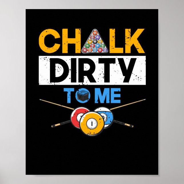 Affiche Amoureux du billard de 8 balles (Devant)