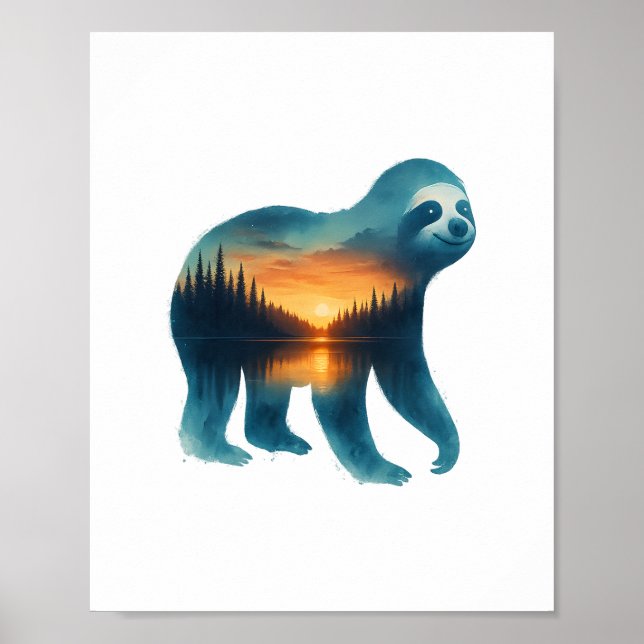 Affiche Amoureux du camping Sloth (Devant)