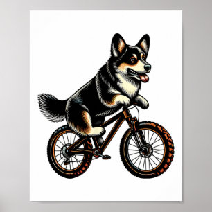 Affiche Amoureux du chien tricolore Pembroke Welsh Corgi M