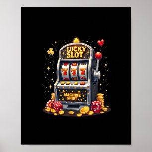 Affiche Amoureux du jeu de Las Vegas Machine à sous chance