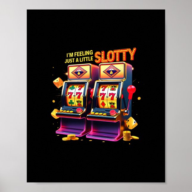 Affiche Amoureux du jeu de Las Vegas Machine à sous chance (Devant)