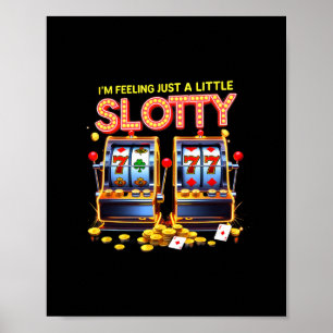 Affiche Amoureux du jeu Machine à sous chanceuse Casino La