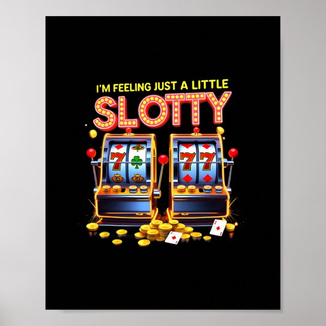 Affiche Amoureux du jeu Machine à sous chanceuse Casino La (Devant)