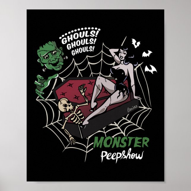 Affiche Amoureux du monstre Frankenstein Funny Monster Mon (Devant)