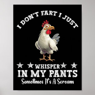 Affiche Amoureux du poulet amusant Je n'ai pas peur Je me