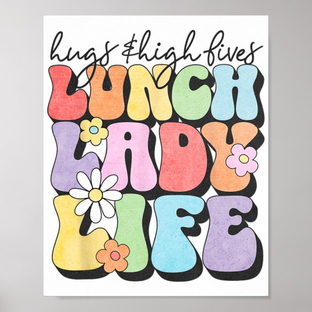Affiche &amp ; High Fives Lunch Lady Vibes School Apprécia (Devant)