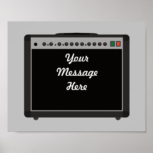 Affiche Amplificateur Guitare Personnalisé Roche et Roulea (Devant)