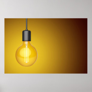 Affiche Ampoule LED décorative