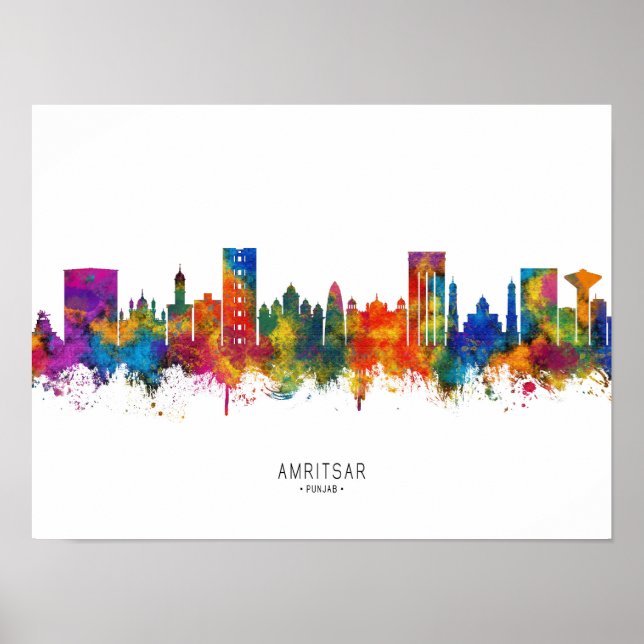Affiche Amritsar Punjab Skyline (Devant)