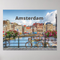 Amsterdam City View - Bâtiments anciens, Rivière,