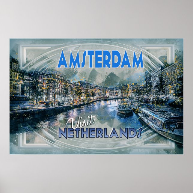 Affiche Amsterdam, de la "Visite..." (Devant)