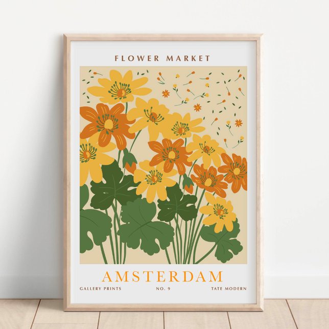 Affiche Amsterdam Flower Market Botanical (Créateur téléchargé)
