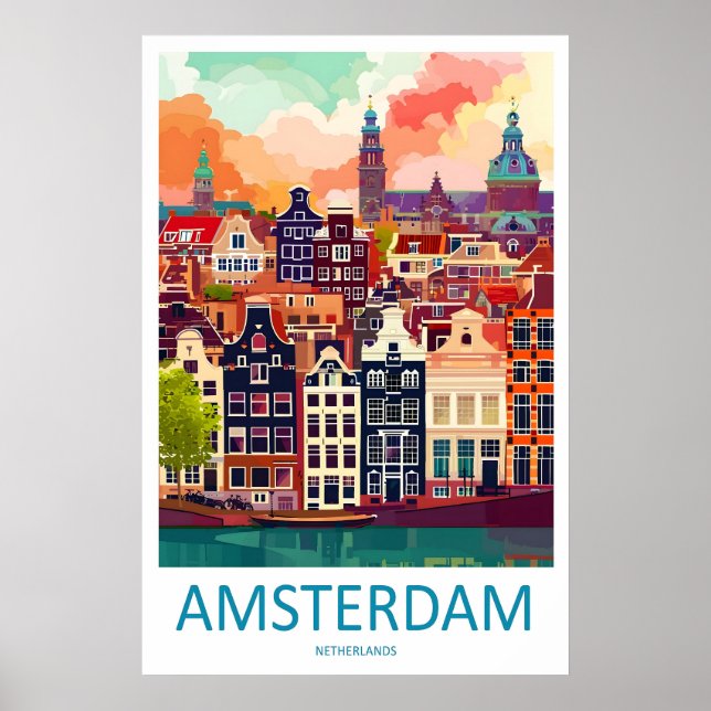Affiche Amsterdam Parc National Ski 2Voyage Vintag (Devant)