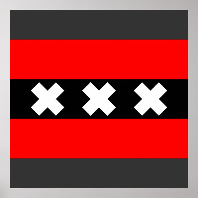 Affiche Amsterdam, Pays-Bas (Devant)