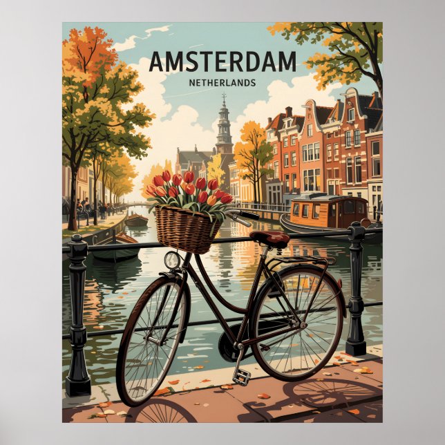 Affiche Amsterdam Pays-Bas (Devant)