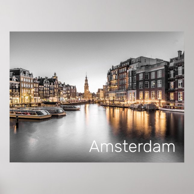 Affiche Amsterdam Pays-Bas Holland Souvenir (Devant)