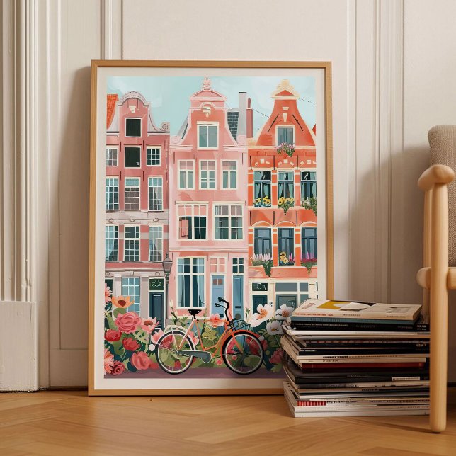 Affiche Amsterdam Print Amsterdam Illustration Amsterdam (Créateur téléchargé)