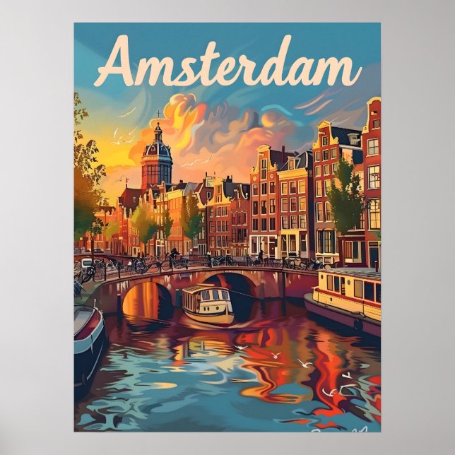Affiche Amsterdam Sunset Serenity : Canal Cruise (Devant)