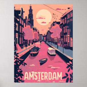 Affiche Amsterdam Travel Ad Art
