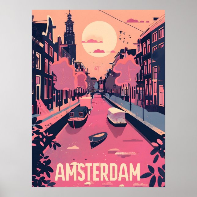Affiche Amsterdam Travel Ad Art (Devant)