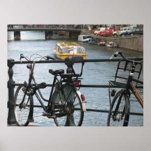 Affiche Amsterdam va à vélo l'affiche