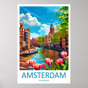 Affiche Amsterdam Voyage NationalVintage Parc Ski
