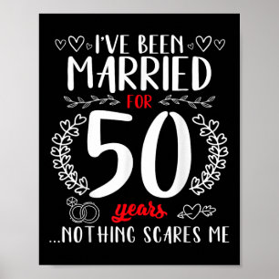 Affiche Amusant 50ème anniversaire de Mariage couples mari
