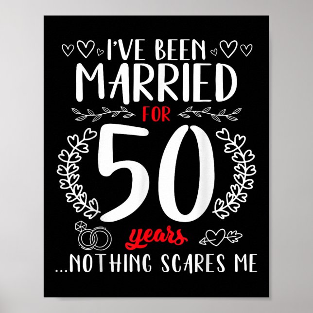 Affiche Amusant 50ème anniversaire de Mariage couples mari (Devant)
