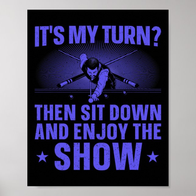 Affiche Amusant 8 Ball Pool Conception Pour Hommes Joueuse (Devant)