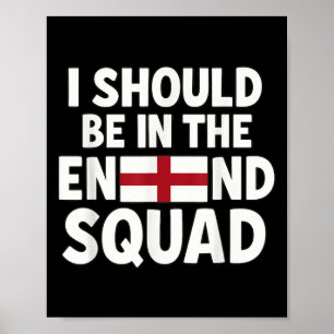 Affiche Amusant Anglais Fan Je Devrais Être Dans Le Soutie