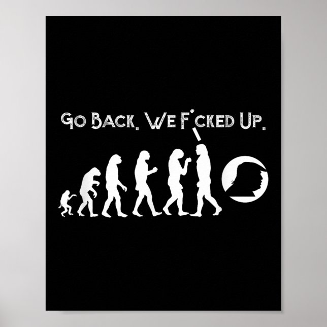Affiche Amusant anti-Trump - Retour ! Trump Evolution Tee (Devant)