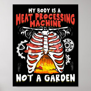 Affiche Amusant Anti Vegan Meat Mater Funny Meat Lover Bbq