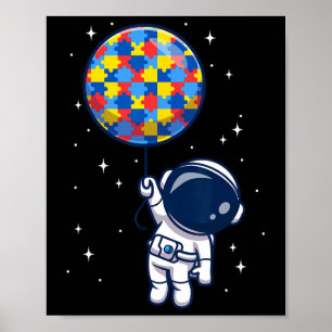 Affiche Amusant astronaute Bylloon Sensibilisation sur l'a