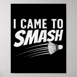 Affiche Amusant Badminton Design Pour Hommes Femmes Enfant