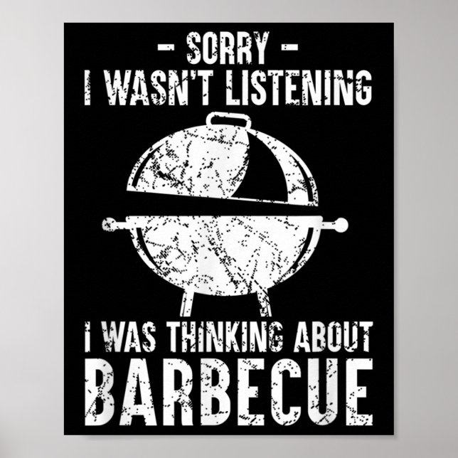 Affiche Amusant Barbecue Grill Grill Plaisanterie Fumer Me (Devant)