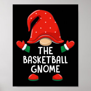 Affiche Amusant Basketball Gnome Christmas Matching Famill